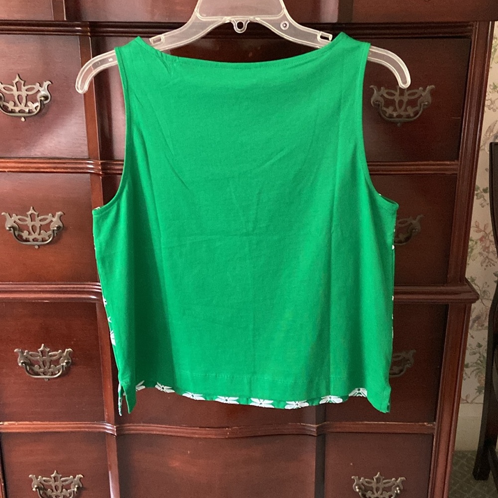 NWOT Ann Taylor Embroidered Kelly Green Top - Picture 3 of 8